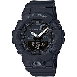 Casio Gents 54.00mm Quartz Watch with Black Analogue - Digital dial and Black Rubber Strap Strap GBA-800-1AER