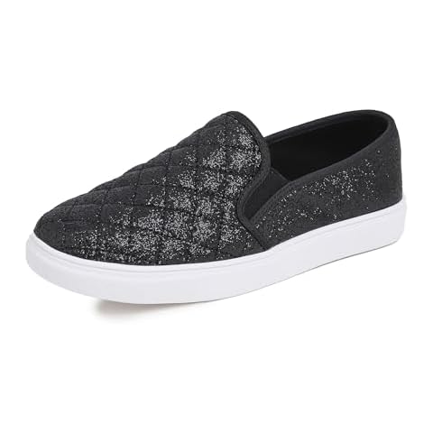 Feversole Women's Casual Slip-On Quilted Sneakers Cover