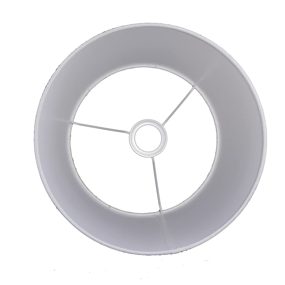 Dirk Davids Leuchten GmbH Paralume per Lampada da Tavolo in Lino Tondo Bianco Uovo Lampada da Terra Sgabello Lampada
