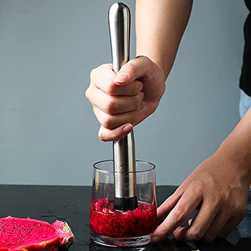 Sihuuu Muddler For Cocktails Set Stainless Steel Fruit Crusher 8 Inch Bar Tools For Home Making Mojito Mix Fruit Drinks #TOP4