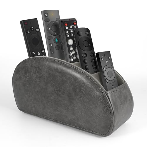 Fernbedienungshalter, Fernbedienung Halterung mit 5 Fächern, Fernbedienung Aufbewahrung für TV-Receiver, Handy und Zubehör, Aufbewahrung für Sofa, Wohnzimmer und Schreibtisch