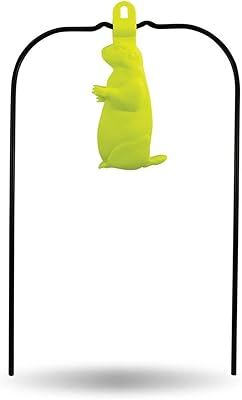 Birchwood Casey Ground Strike Hanging Prairie Chuck Resealable Target for Shooting - Durable Long-Lasting Highly Visible Yellow Self-Healing Target Rated for .22 Caliber Rimfire & Up