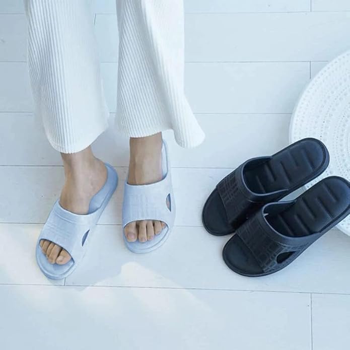 Image of DRUNKEN Slippers For Women Winter Sandals Casual Flats Home Footwear Man Girls Sliders Flip Flops Chappals Ladies Clogs Sleeper Slides Stylish Ortho Soft