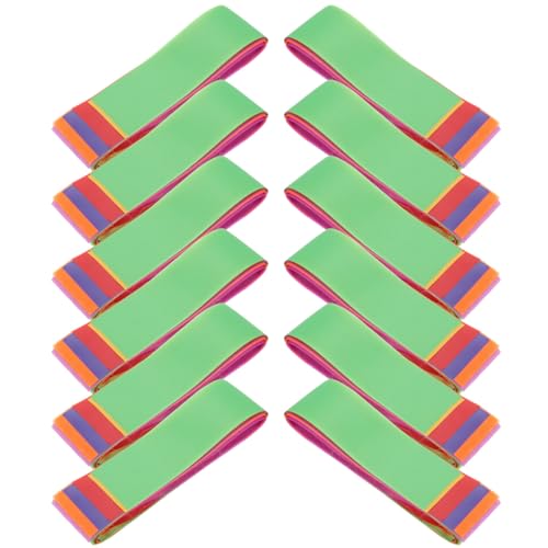 BESTOYARD 12Pcs Multi-Colored Dance Ribbon Set 39In Length Dacron Twirling Ribbons for Kids Gymnastics Physical Education and Party Decorations