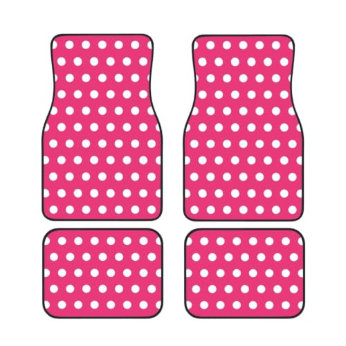 Alfombrillas de coche de neopreno con textura rosa juego de protección premium