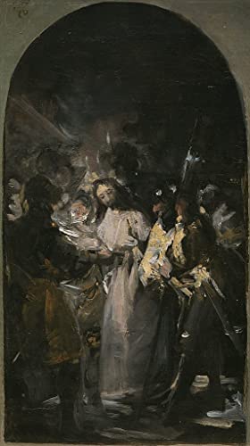 Tableaux Graffiti Art Mural l'Arrestation du Christ Goya impression moderne pour salon 60x90cm
