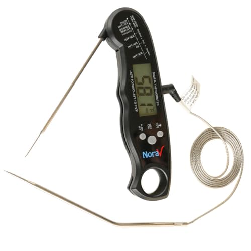 Dual Probe Meat Thermometer – Instant-Read Kitchen Gadget for Candy, Grill, BBQ | Large LCD | Indoor & Outdoor Cooking | Unique Gift for Men, Women, Grilling Lovers..(Black)