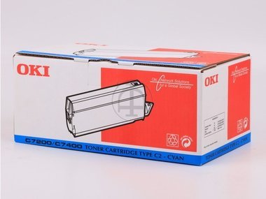 Toner cyan OKI C 7200 Series 41304211 original pour impression laser
