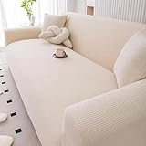 JIcloun Housse de Canapé Extensible Velours Côtelé, Housse de canapé en Peluche Douce, Protection Antidérapante et Lavable pour Salon avec Chiens et Chats, Adaptée aux Canapés 1 2 3 4 Places