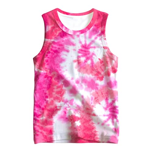 Kids Tie Dye Tank Tops Shirt for 5-14 Years Boys Girls Sleeveless Undershirt