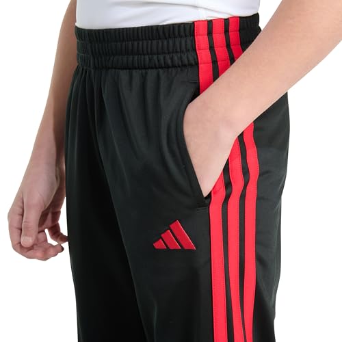 Image of adidas Boys 3-Stripe Jogger Pants | Big and Little Kids | 100% Polyester Athletic Training Pants with Elastic Waistband
