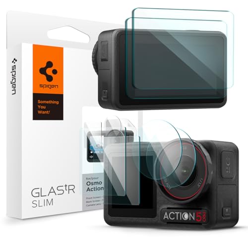 Spigen �����K���X�X�N���[���v���e�N�^�[ [Glas.tR Slim] DJI Osmo Action 5 Pro�p - �}���`�p�b�N