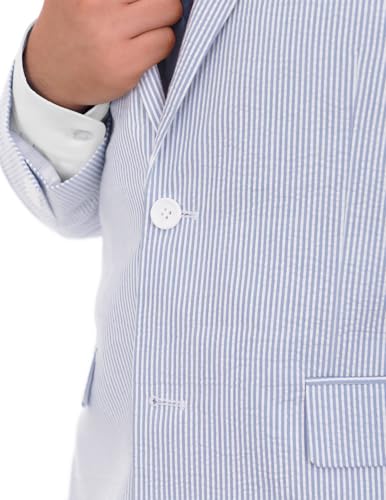 Emigre Men's 100% Cotton Striped Seersucker Suit3