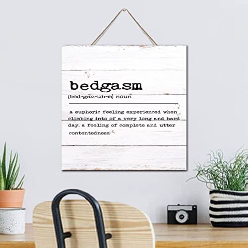 Décoration murale en bois Bedgasm Noun idée cadeau idéal maison moderne 30,5 cm