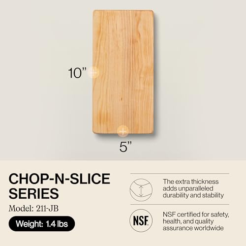 John Boos Chop-N-Slice Series Rectangular Wooden Maple Cutting Board 10”x5” – 1” Thick, 1.4-lb Reversible Butcher Block with Eased Corners & Edge-Grain – Made in the USA by John Boos - Used condition - Image 2