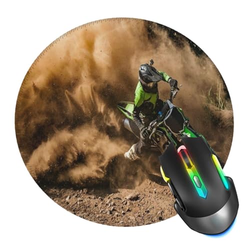 Motocross Dirt Bike Mouse Pad, Mouse Pads for Desk, Stitched Edge Mousepad with Non-Slip Rubber Base, Gaming Mouse Mat for Computer Laptop Home Office
