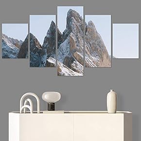 SIGNWIN 5 Panel Canvas Wall Art Rocky Views...