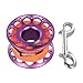 Scuba Diving Reel 15/30M Aluminum Alloy Dive Line Spool with Stainless Steel Swivel Connector & 316 Stainless Steel Double Hook for Underwater Fishing Compact(30m Purple)