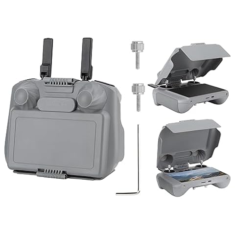 MotuTech 2 w 1 osłona przeciwsłoneczna i osłona ekranu regulowany kąt dla DJI RC 2 pilot do DJI Mini 4 Pro/Air 3 (do DJI RC 2)