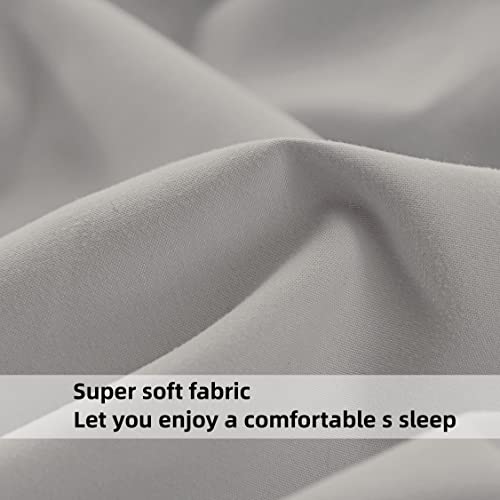 Hbhlfz Super Soft King Fitted Sheet, 16" Deep Pocket, All Around Elastic Edge, Lightweight, Comfortable, Breathable Extra Deep Pocket Sheet, Wrinkle, Shrink And Fade Resistant, King, Grey #TOP4