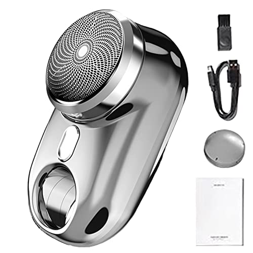 Mini barbeador, Barbeador USB recarregável à prova d'água, Máquina de barbear recarregável de uso ú