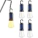 Jorzer Solar Tent Lights 4PCS Waterproof LED Solar Light Bulb USB Rechargeable Portable Outdoor Hanging Lamp with Hook for Camping Hiking Backpacking Emergency .-