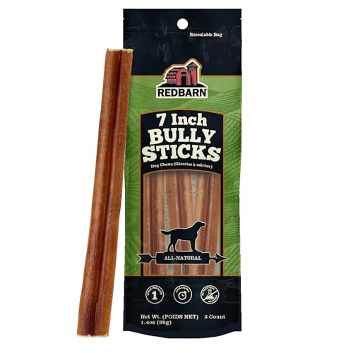 Redbarn Pets, Dog Chew Bully Sticks 7 in, 3 Count