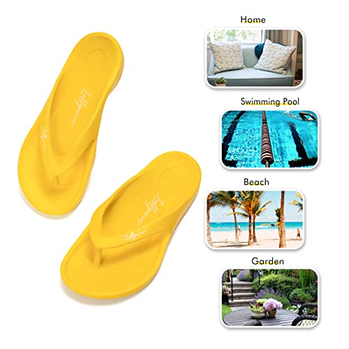 Luffymomo Womens Flip Flops Sandals Slip On Sport Summer Beach Thong(9 M Us Yellow Women) #TOP5