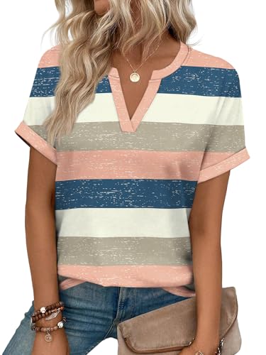 Image of WIHOLL Womens Blouses Spring Tops Short Sleeve Shirts Dressy Casual Summer Vacation Fashion Clothing 2026