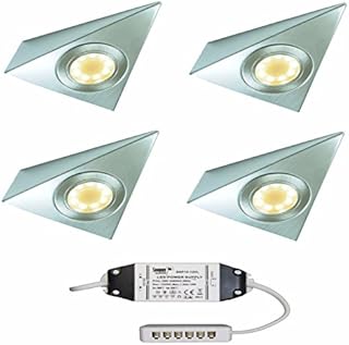 Lighting Innovations 4 X LED Triangle Kitchen Cuisine Under Cabinet Cupboard Light Warm White