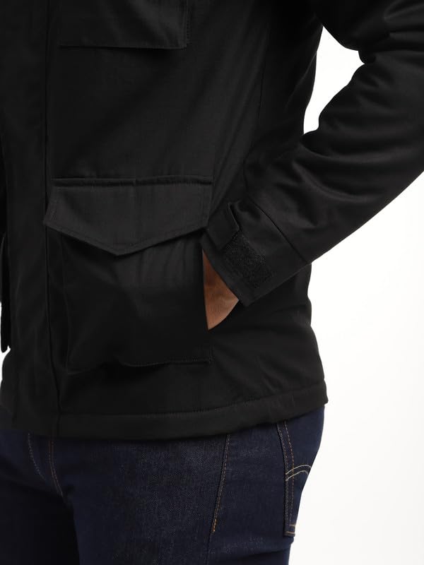 Image of MOUNTMILLER Men's Python M65 Ripstop Field Hooded Tactical Jacket | Water-Repellent, Multi-Pocket, Abrasion-Resistant - Perfect for Outdoor Activities, Hiking, and Trekking