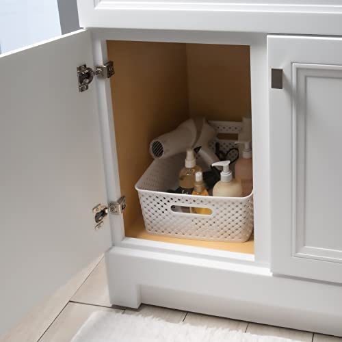 Panier de rangement en osier gris Simplify pour organisation maison