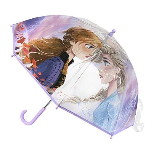 Cerdá - Paraguas Transparente de Frozen - Licencia Oficial Disney