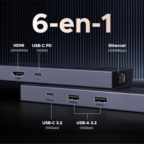 Hub USB C Ethernet Gigabit con Cable Cat 8 UGREEN Revodok Pro 2