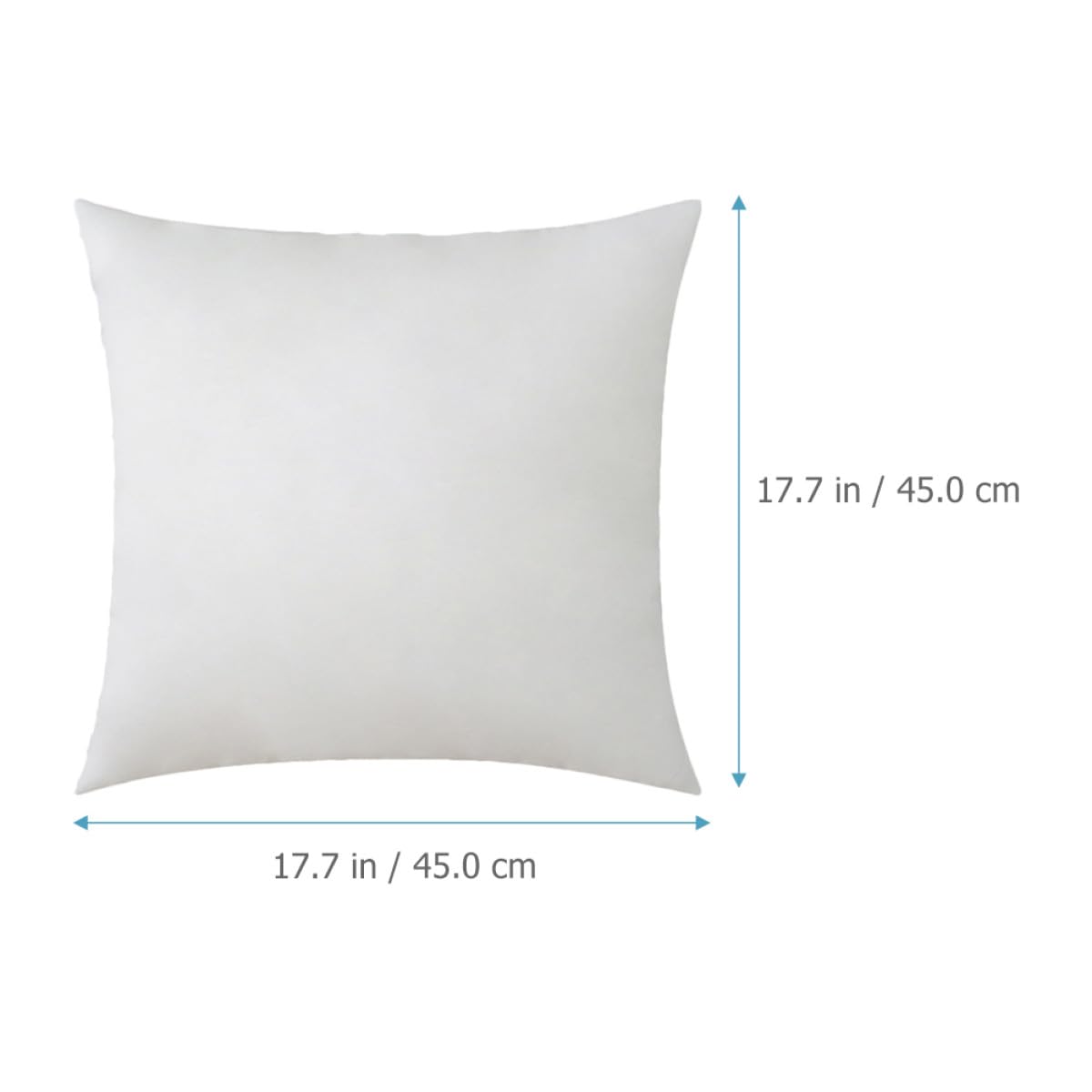 Inserto per Cuscini Tessuto Non Tessuto, Design Semplice 2 Pezzi Riempimento in Cotone Pp Morbido e Pratico Colore Bianco per Casa e Ufficio