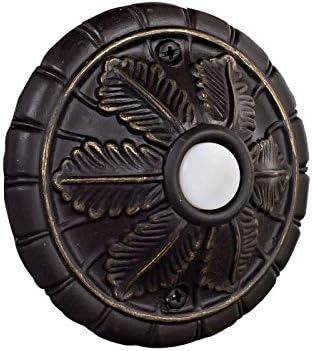 Craftmade BSMED-AZ Designer Surface Mount Round Lighted Doorbell LED Push Button, Antique Bronze (3" Dia)