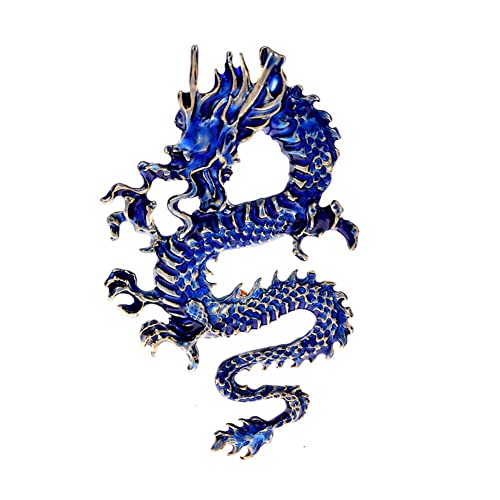 Broche dragon pour hommes en émail 4 couleurs le cadeau de fête parfait