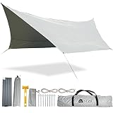 YCZS Hammock Tarp,Waterproof Hammock Rain Fly [20ft x 14ft] - Portable Large Camping Tarp - Easy Set