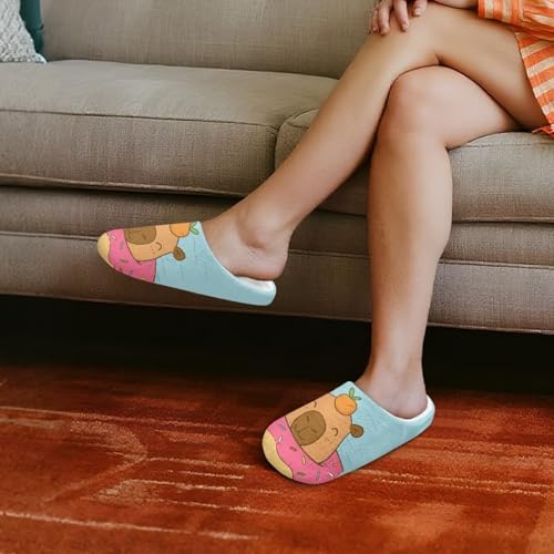 Jeiento Cartoon House Slipper for Women Men Couple,Lightweight Cozy Slip-on Slipper for Hotel,Travel,Comfy Spa Slippers2