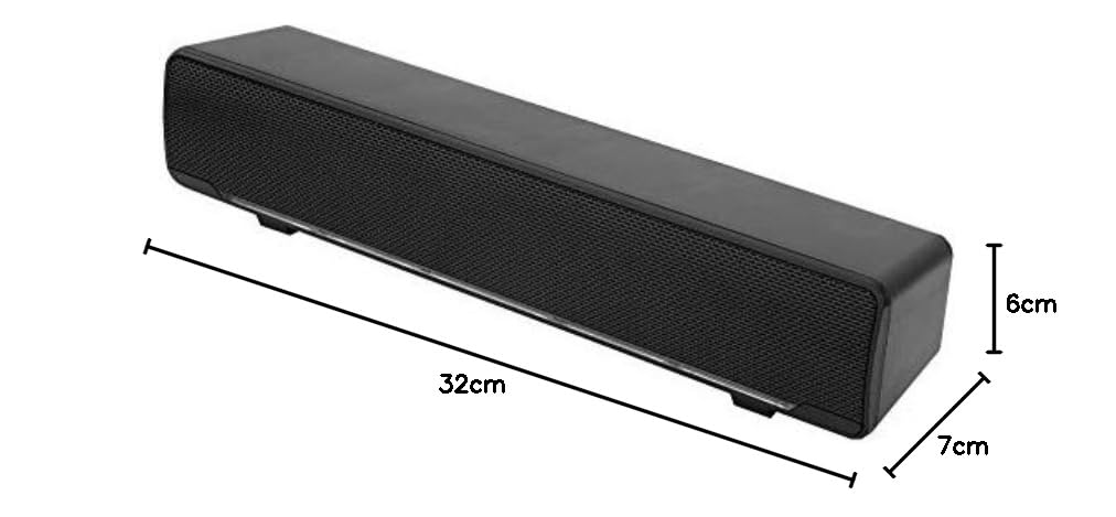 Soundbar Stereo Portatile USB Altoparlanti PC 6W, Bianca