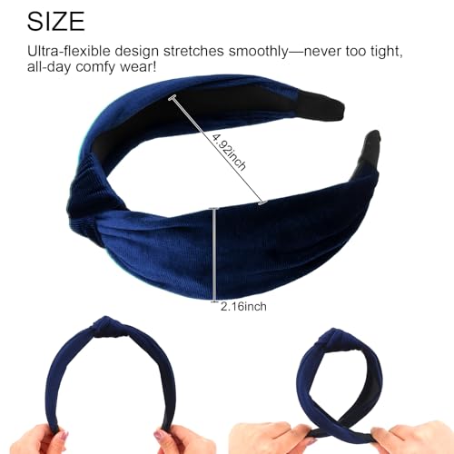 6 diademas anudadas de terciopelo para mujeres y niñas - 50% de descuento - Image 5