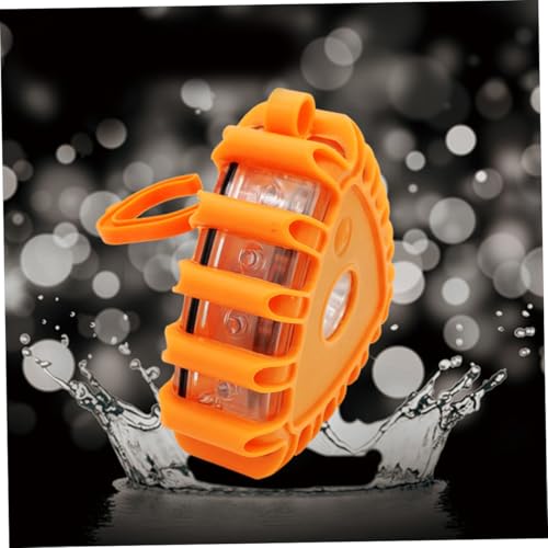 IMIKEYA 交通警示灯 三角形 転式 警告用ストロボライト 防水高強フック 強力マグネット付 車用非常信号灯 バリケード点滅灯 オレンジ