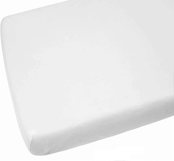 Dudu N Girlie | Cot Bed Fitted Sheets 140 x 70 Cotton Jersey | Hypoallergenic Toddler Bed Sheet Fully Elasticated Skirt Breathable Easy Care | Junior Bed sheets (Single Pack, White) - 1