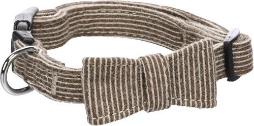 Collier Chien – Herbert Noeud Brun Clair XS | 25-40cm x 15mm x 3mm, Nylon, avec nœud