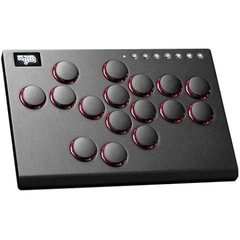 JZW-Shop Haute42 All Metal Arcade Stick M16, All-Button Arcade Controller for Switch, PC, PS4, PS3, Steam Deck, Arcade Fight Stick Joystick with Turbo & Custom RGB, Supports Hot-Swap & SOCD Cover