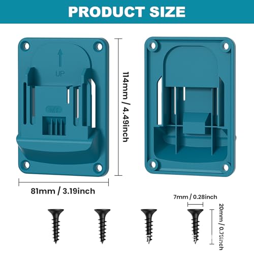 5 Stück Elektrowerkzeug-Wandhalterung für Makita 18V Elektrowerkzeug, Schrauber Werkzeug Halterung mit Schrauben, Werkstatt Bohrerhalter für Elektrowerkzeuge Halter für Werkstatt, Garage, 14.4/18V