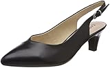 Besonders weiches Leder Caprice Damen Slingback Sandalen, Schwarz (Black Nappa 22), 41 EU