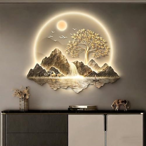 Decoración de pared LED de diseño tridimensional y arte exclusivo para casa