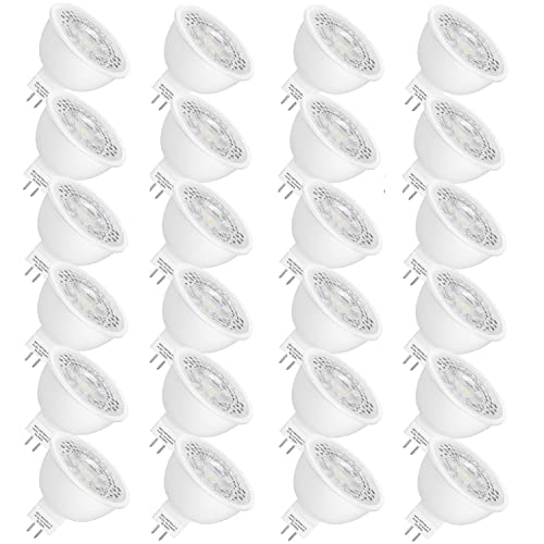 Mlambert 24 Pack MR16 LED Bulbs 50W Halogen Equivalent,2700K Warm White,5W GU5.3 MR16 12V Spotlight Bulb,Non-Dimmable,45° Beam Angle for Landscape