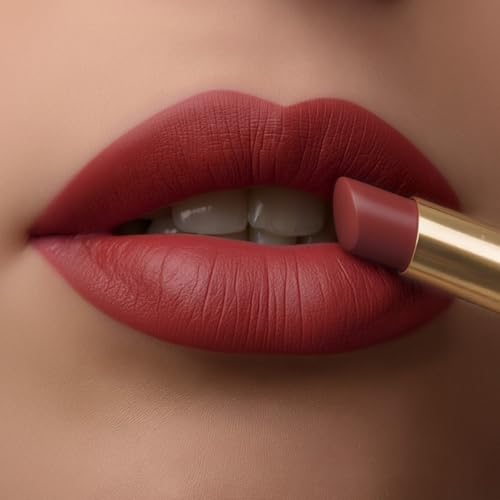Image of TEEN TEEN LUXE Matte Lipstick | Long-Lasting Wear Up to 12 Hours | Ultra Smooth Velvet Finish | Rich Pigmented Lip Shade | Lightweight & Travel Friendly | American-Red, 1gm